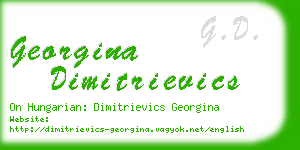 georgina dimitrievics business card